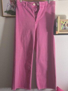 ZARA  DARK PINK WIDE LEG JEANS